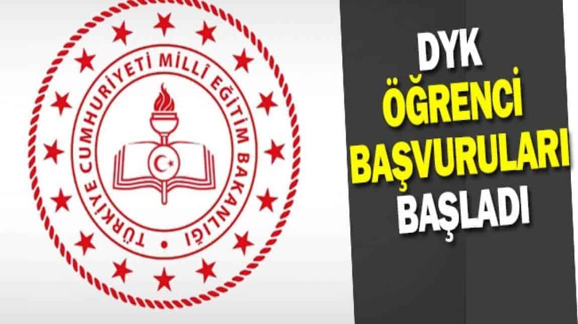 DYK ÖĞRENCİ BAŞVURULARI BAŞLAMIŞTIR...